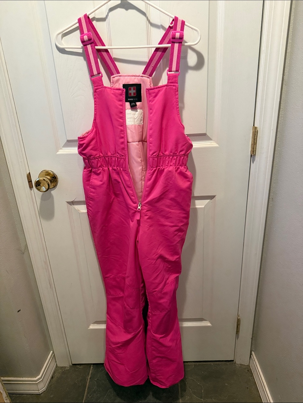 Swiss Tech Kids Hot Pink Insulated Snow Bib Overalls
